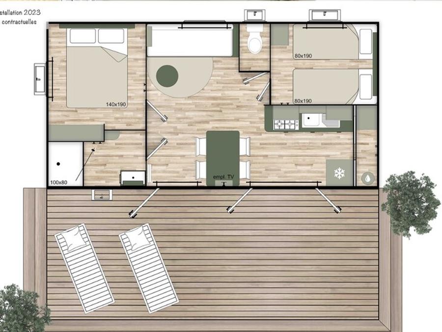Mobilhome 4 personnes - Ciela Confort - 2 chambres 9
