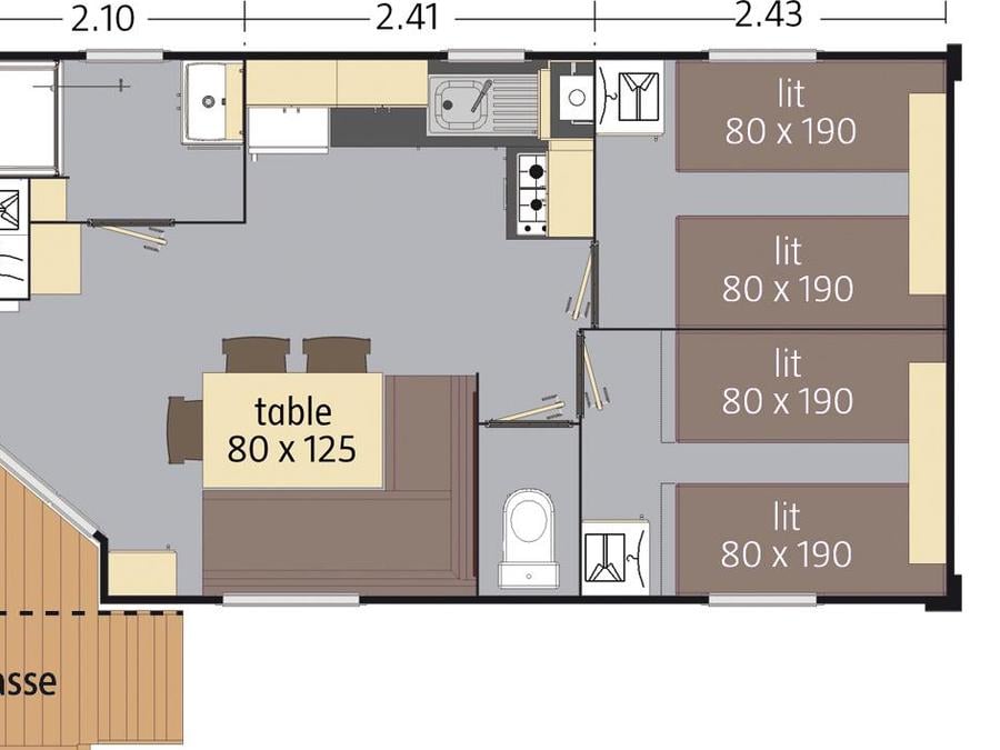 Mobilhome 6 personnes - Ciela Confort Compact - 3 chambres 5
