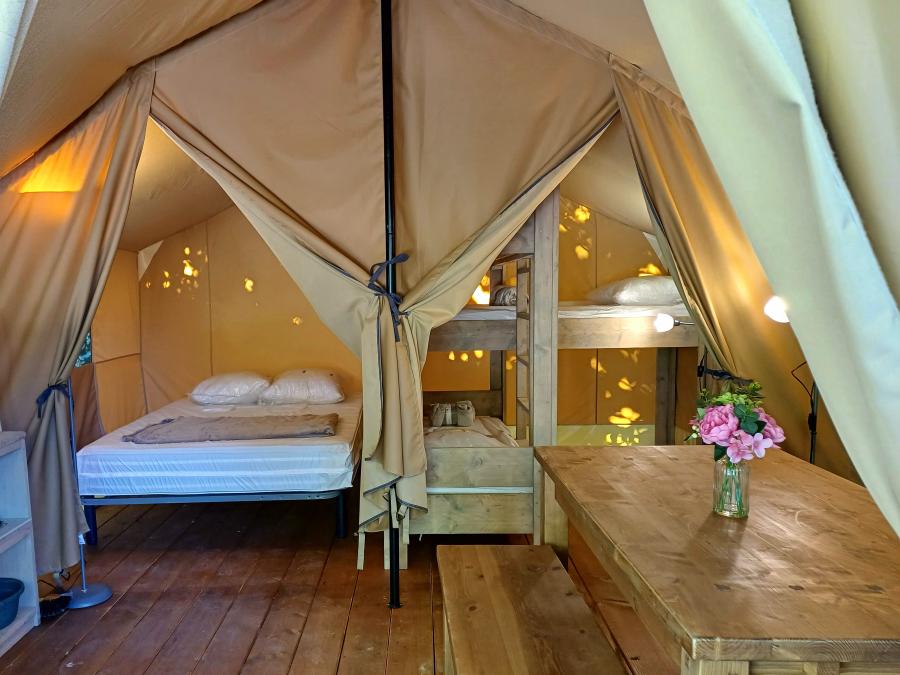 Tente en toile et en bois 5 personnes - Ecolodge 6