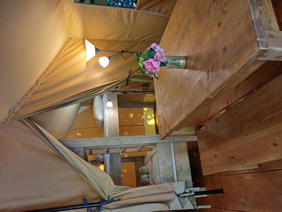 Tente en toile et en bois 5 personnes - Ecolodge 5