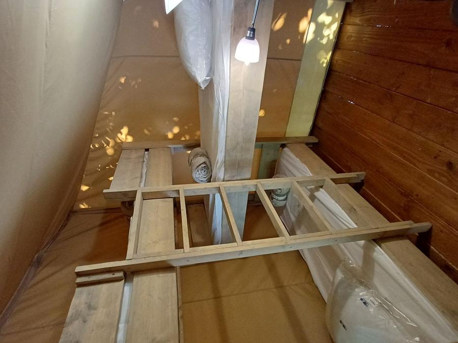 Tente en toile et en bois 5 personnes - Ecolodge 4