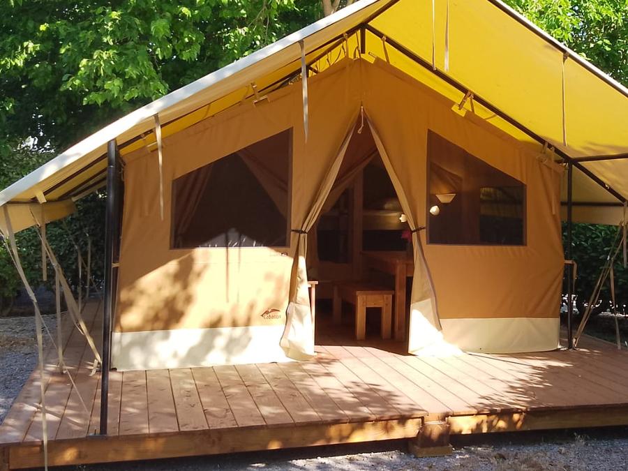 Tente en toile et en bois 5 personnes - Ecolodge 1