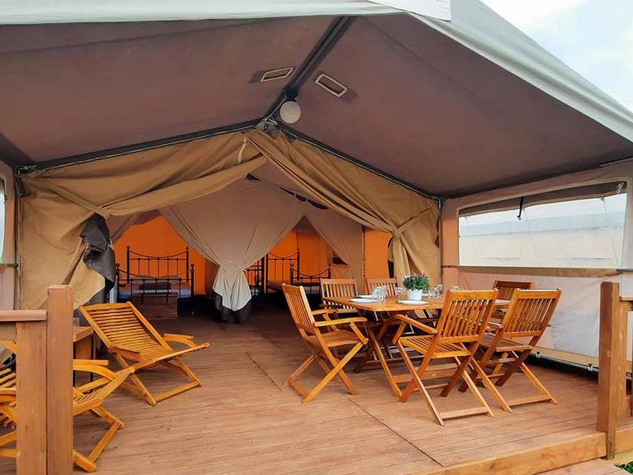 Tente en toile et en bois 4 personnes - LOUBRESSAC 3