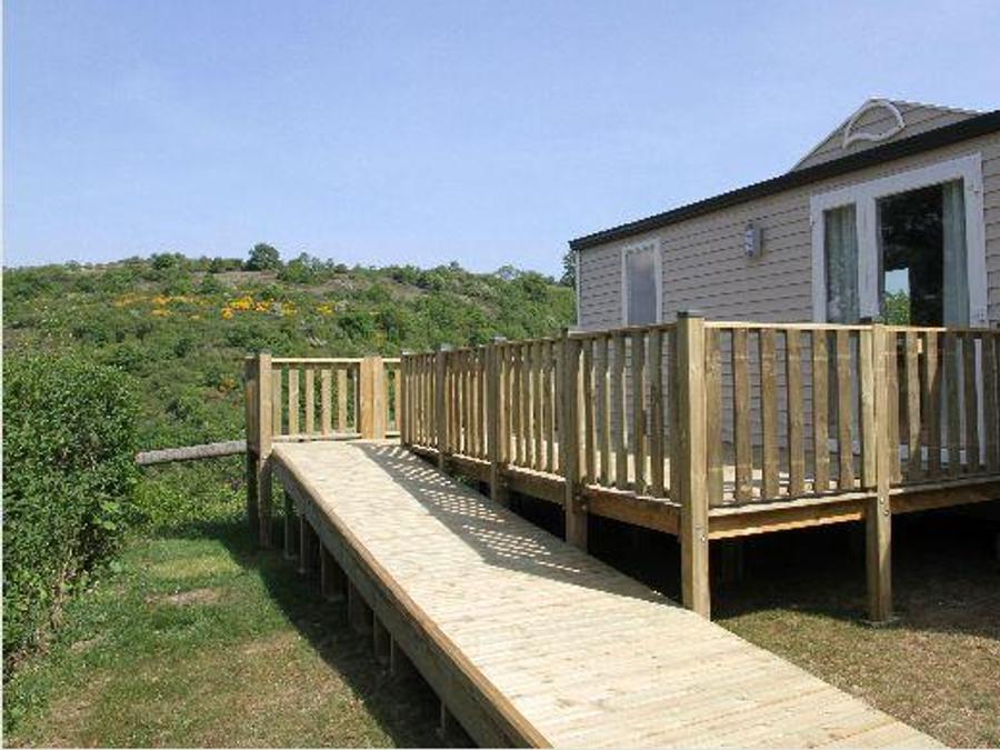 Mobilhome 4 personnes - Mobil-home 34m² / 2 chambres - Terrasse (adapté personne à mobilité réduite) Vue Loire 4 pers 4