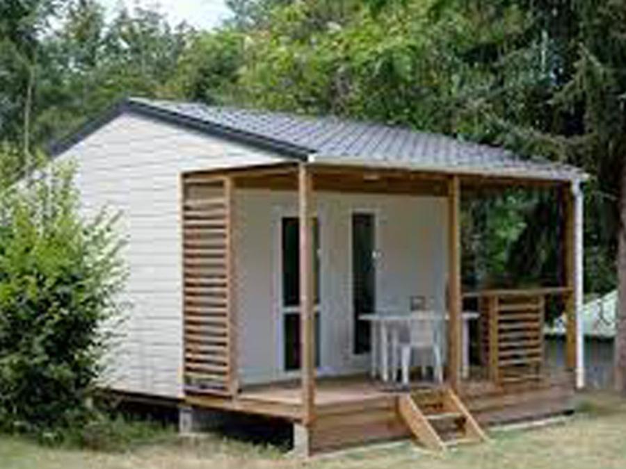 Chalet 2 personnes - Chalet Confort 16m² - 1 chambre + terrasse couverte + TV + clim 2 pers 0
