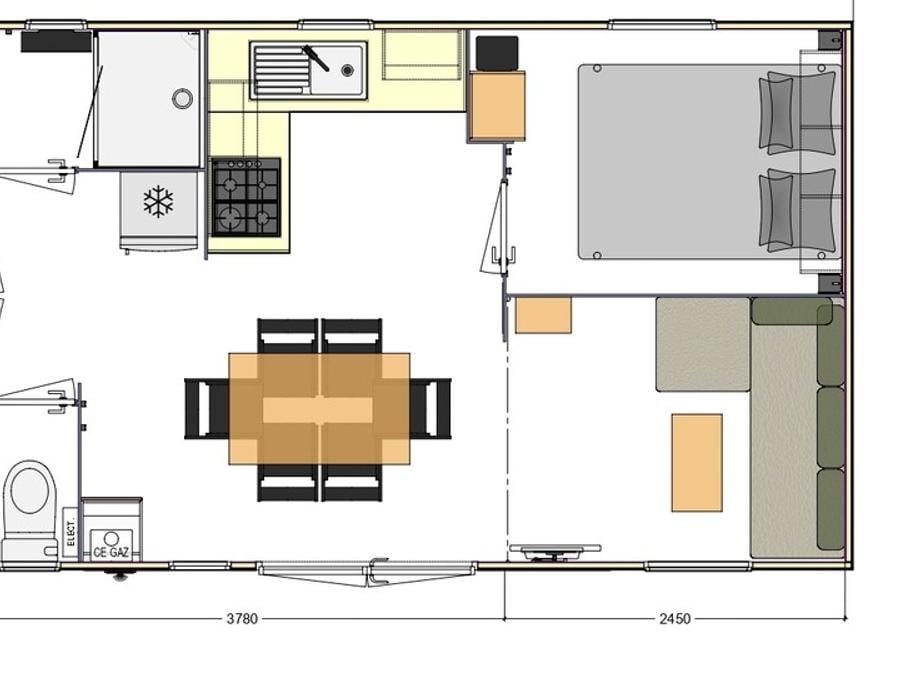 Mobilhome 6 personnes - Mobil home Confort - 3 chambres 9