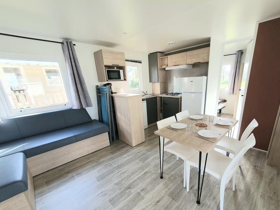 Mobilhome 4 personnes - Mobil-home Morgane Premium 33m² (2 chambres) + terrasse couverte 4 pers 10
