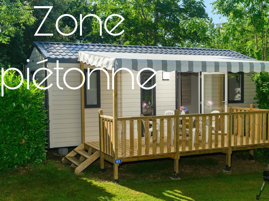 Mobilhome 4 personnes - Mobil-home Yvain Confort 27m² (2 chambres) + terrasse couverte + TV / Zone piétonne 4 pers 0