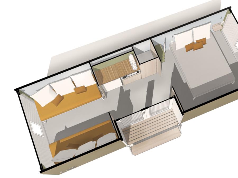 Bungalow toilé 4 personnes - Coco Sweet (sans sanitaires) 5