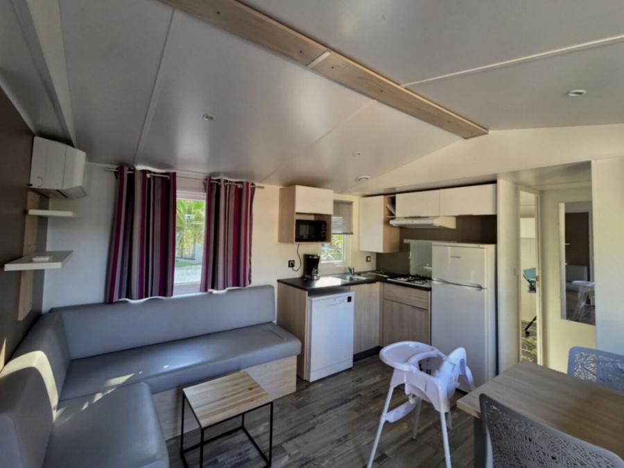 Mobilhome 4 personnes - PIKI LODGE- 2 chambres 1 salle de jeux Clim TV LV 2