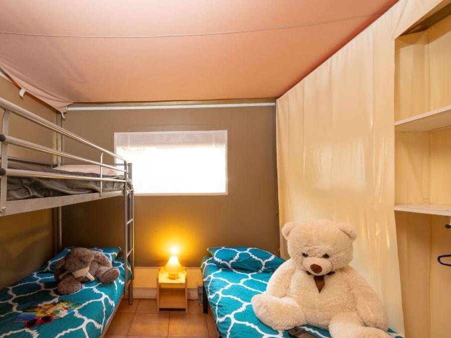 Tente en toile et en bois 5 personnes - Lodge 2 chambres 5 pers 2