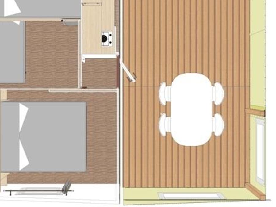 Bungalow toilé 5 personnes - BUNGALOW TOILE sans sanitaires et sans eau 5