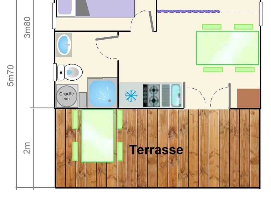 Chalet 4 personnes - LAVANDE basique 5