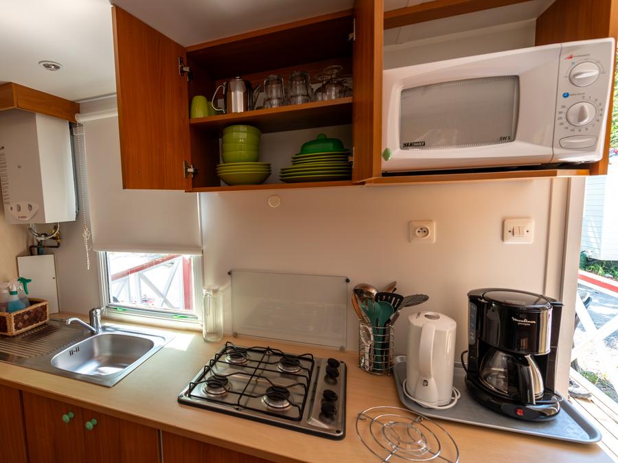 Mobilhome 4 personnes - Mobil-home Standard Escapade 23m² - 2 chambres + Terrasse avec parasol - 4 pers 9
