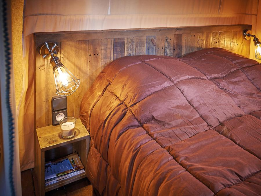 Tente en toile et en bois 5 personnes - Lodge Insolite Pinède 46m² - 2 chambres + Terrasse couverte + Plancha - 5/7 pers 5