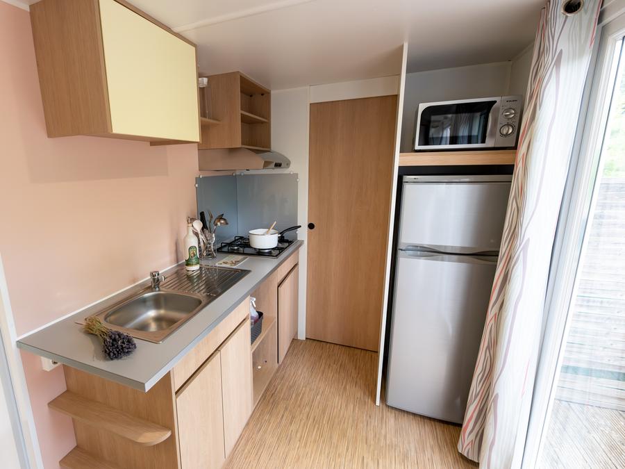 Mobilhome 4 personnes - Mobil-home Premium Riviera 28m² proximité rivière- 2 chambres + Terrasse couverte - 4 pers 7
