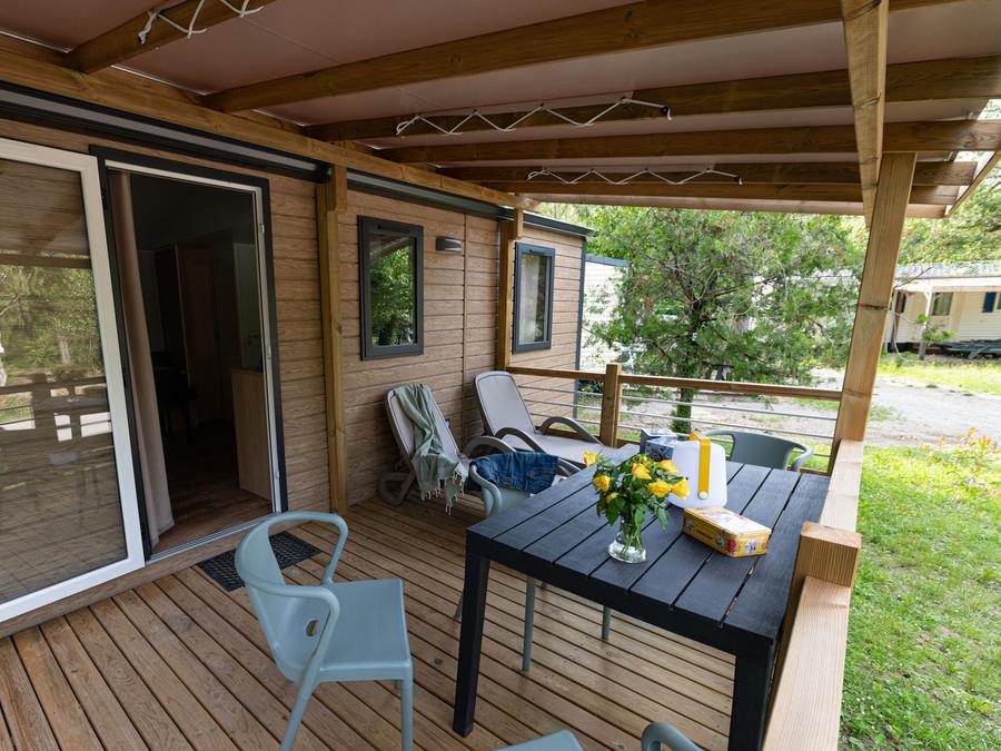 Mobilhome 6 personnes - Mobil-home Premium Trendy 33m² proximité rivière- 3 chambres + terrasse couverte - 6 pers 0