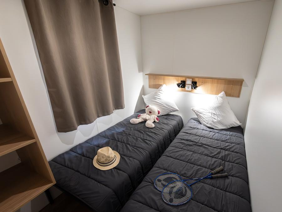 Mobilhome 6 personnes - Mobil-home Premium Trendy 33m² proximité rivière- 3 chambres + terrasse couverte - 6 pers 4
