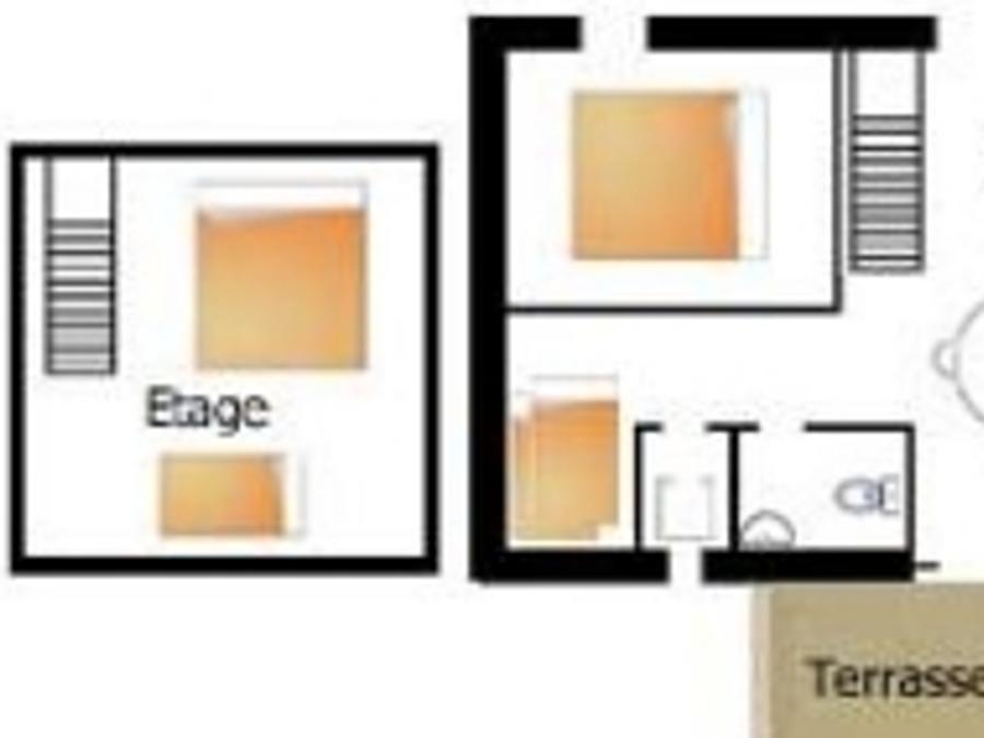 Chalet 7 personnes - Chalet Champignon : 3 chambres, TV, 6/7 pers 9