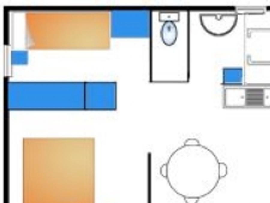 Chalet 4 personnes - Chalet Arbre : 2 chambres, 4 pers 9