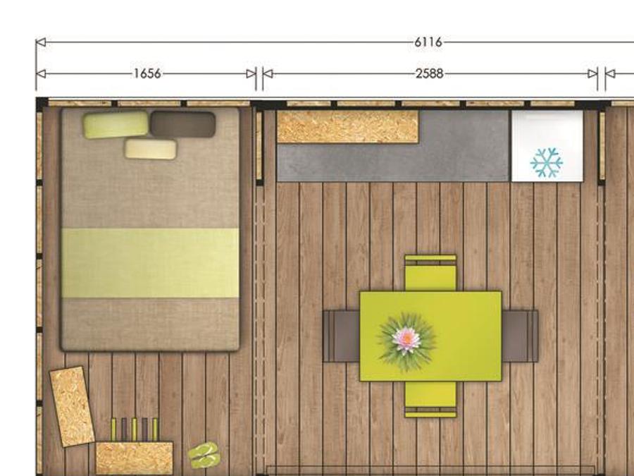 Tente en toile et en bois 4 personnes - MAORI 4