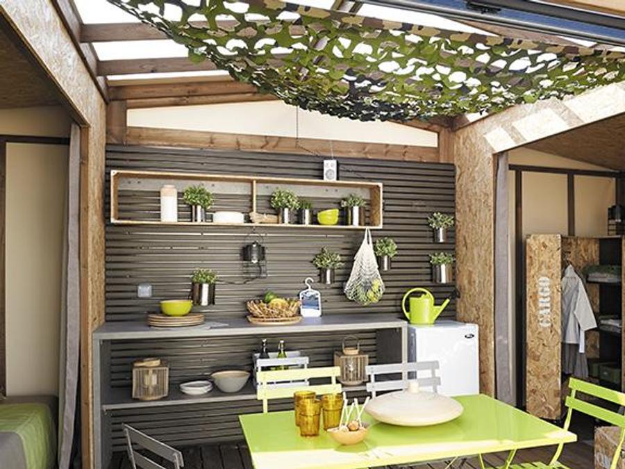 Tente en toile et en bois 4 personnes - MAORI 1