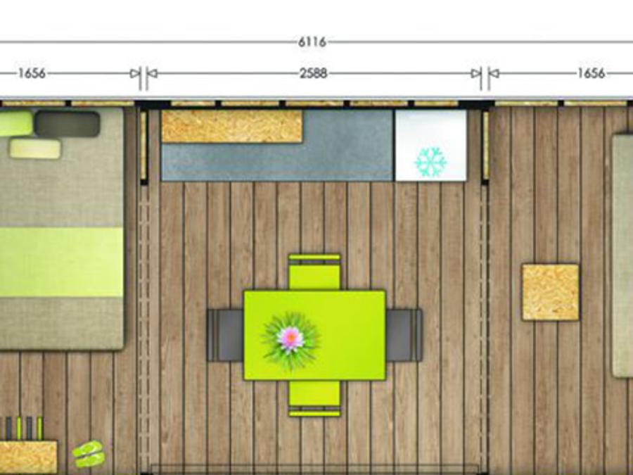 Tente en toile et en bois 4 personnes - MAORI 3