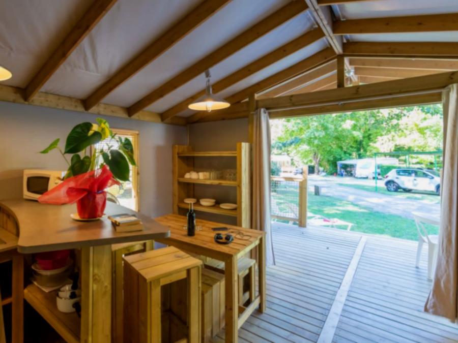 Tente en toile et en bois 4 personnes - EcoLodge 4 PL 1