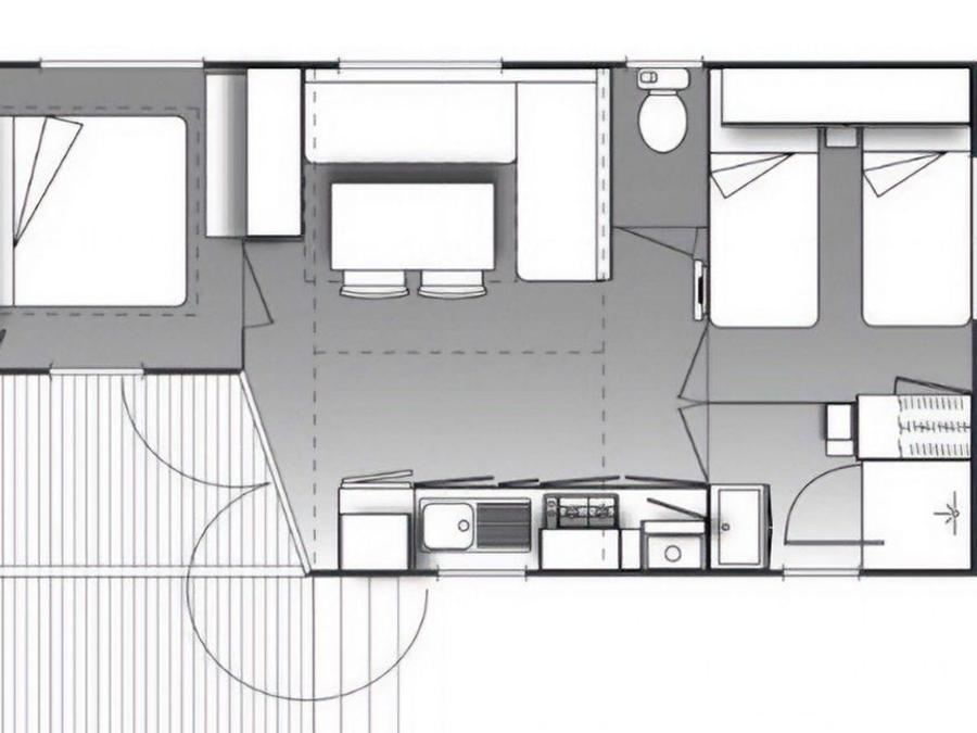 Mobilhome 4 personnes - BERGER CONFORT PLUS - CLIM - TV 6