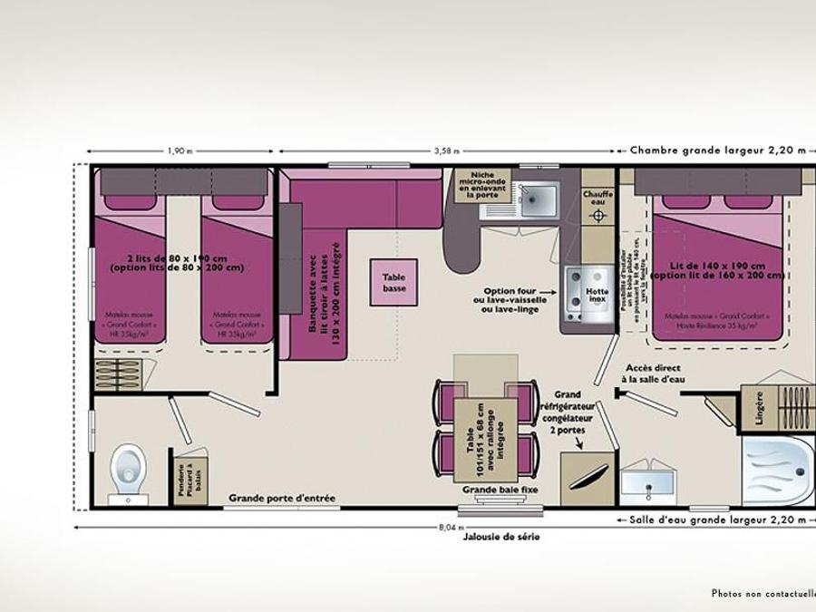 Mobilhome 4 personnes - Confort 3