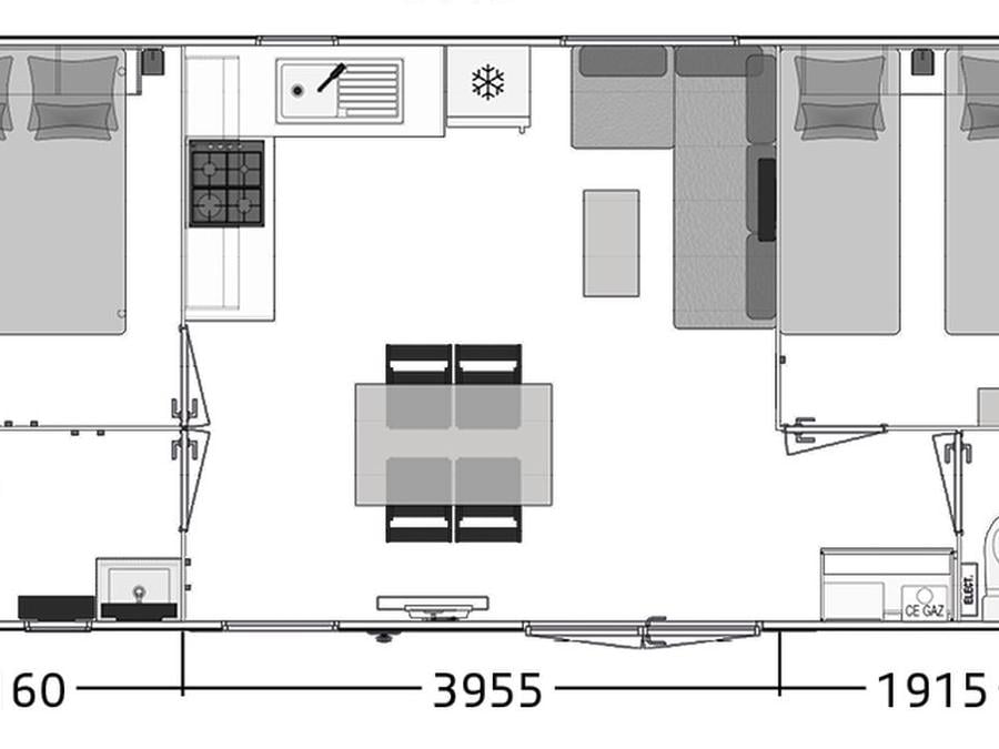 Mobilhome 4 personnes - Confort Premium 2 chambres 4
