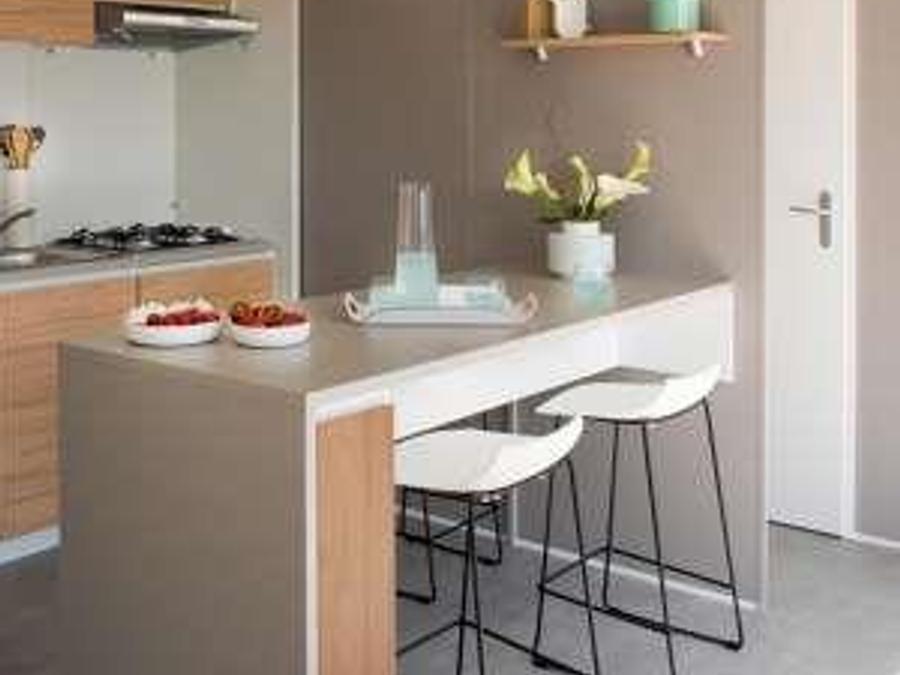 Mobilhome 4 personnes - PREMIUM - 2 chambres - TV - avec terrasse couverte - lave vaisselle 1/4 pers 2