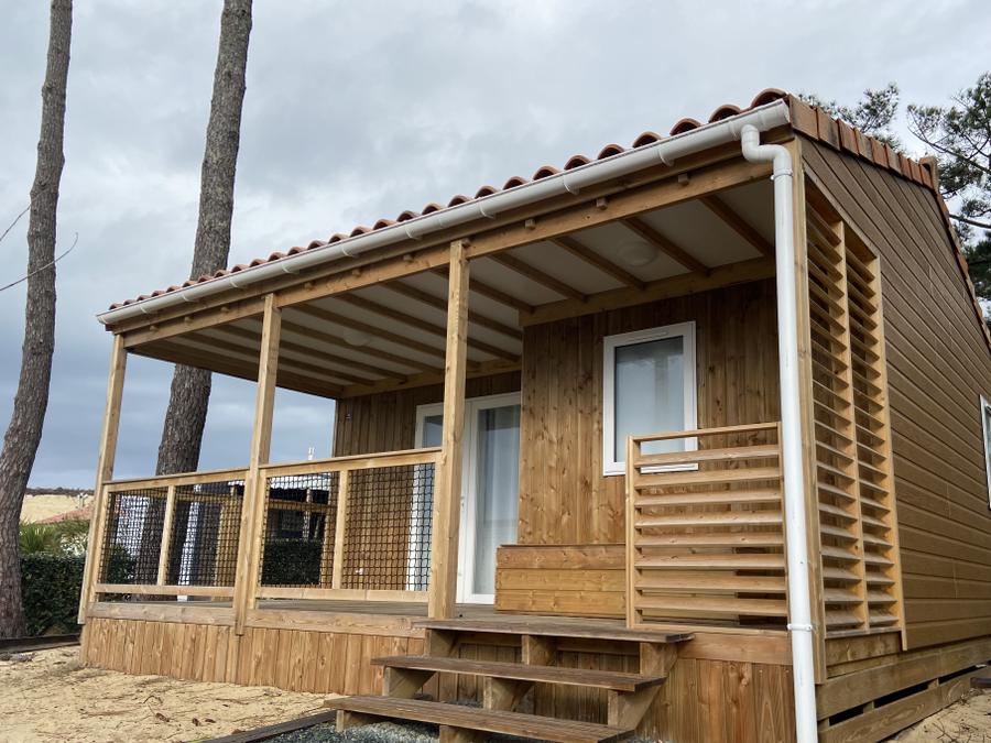 Chalet 4 personnes - 25m² / 2 chambres - Terrasse couverte 14