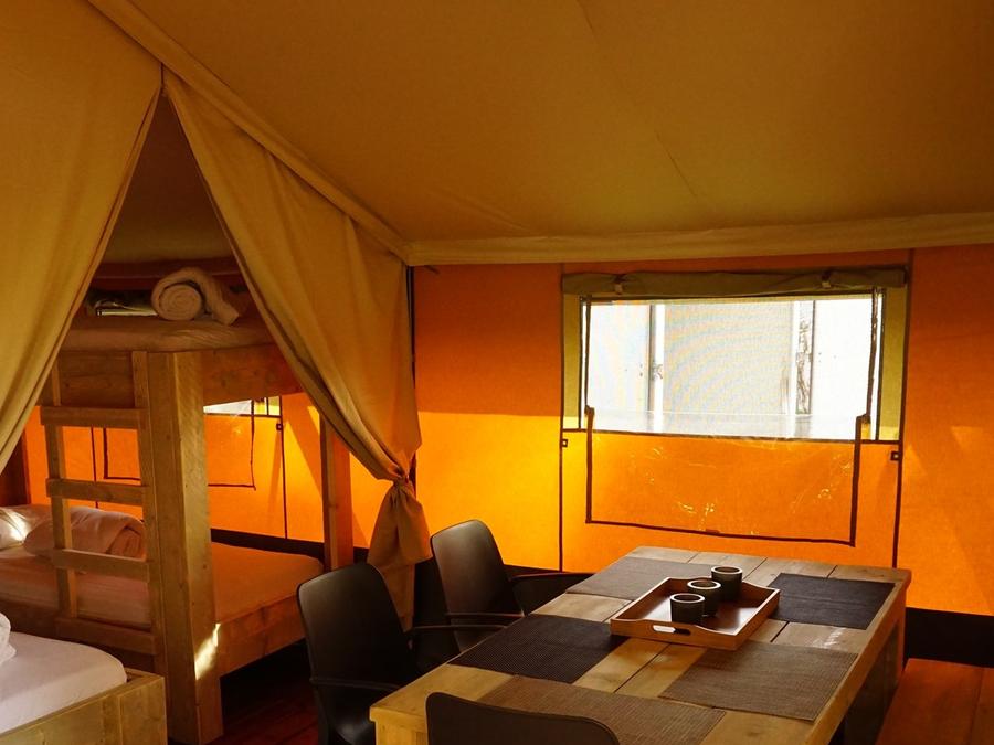 Tente en toile et en bois 5 personnes - Tente Safari 1