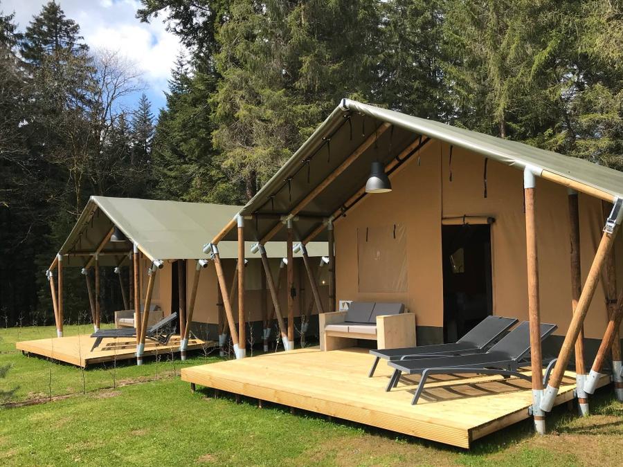 Tente en toile et en bois 5 personnes - Tente Safari 0