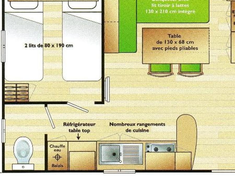 Mobilhome 4 personnes - 28 m2 - 4 personnes 4