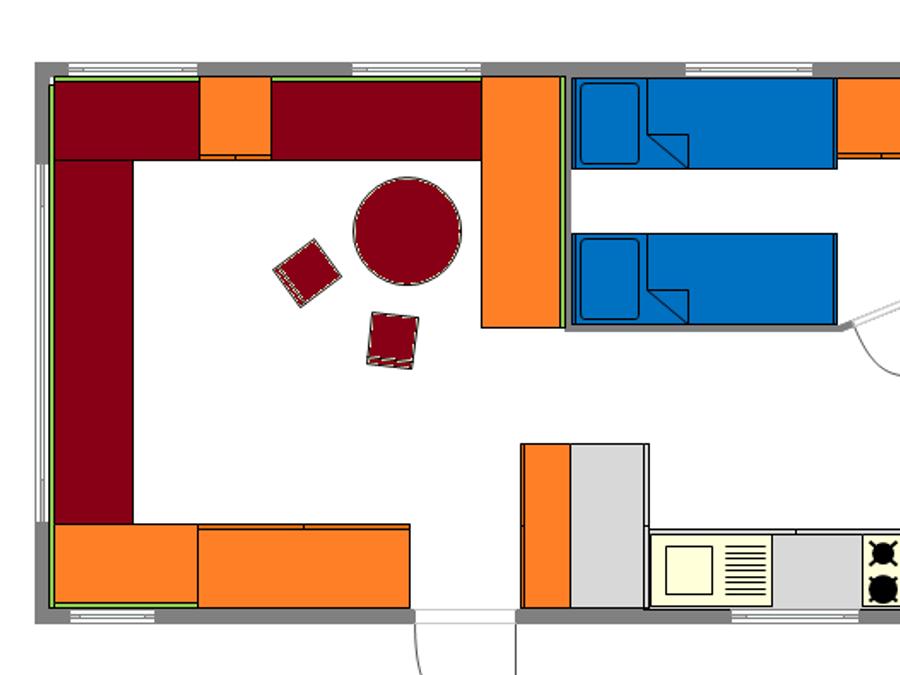 Mobilhome 6 personnes - 45m2 - style vintage anglais 16