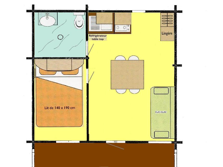 Chalet 2 personnes - 24m2 - 2 personnes 1
