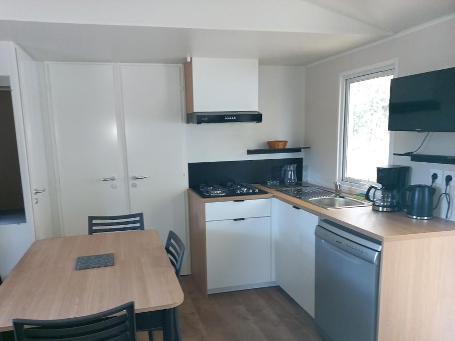 Mobilhome 6 personnes - PREMIUM - 3 chambres avec climatisation, TV, lave-vaisselle - 34m² 2