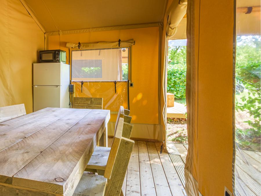Tente en toile et en bois 5 personnes - SLOW LODGE - sans sanitaire 4