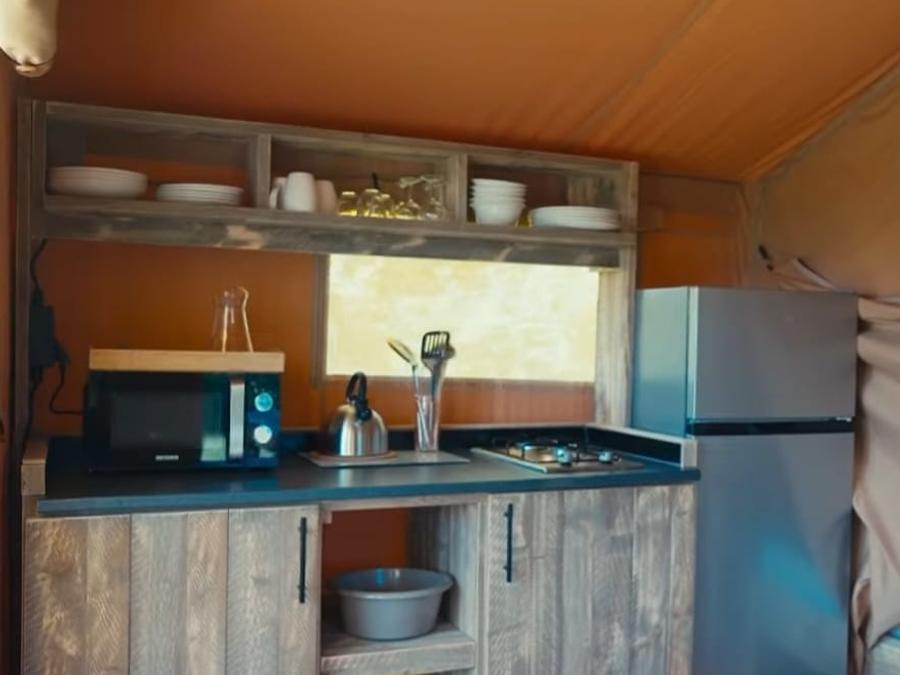 Tente en toile et en bois 5 personnes - SLOW LODGE - sans sanitaire 7