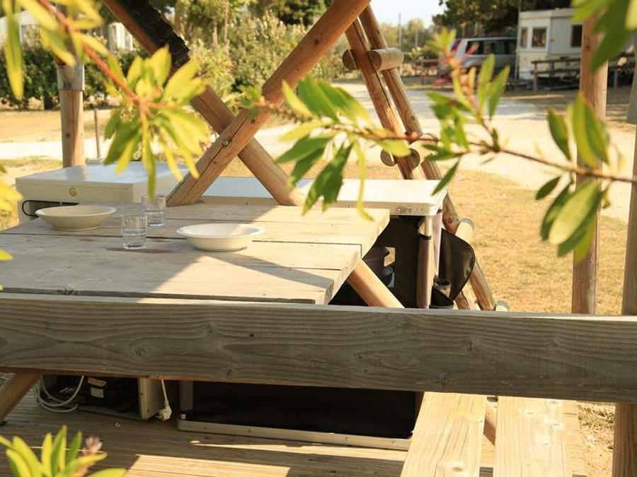 Tente en toile et en bois 2 personnes - Bivouac sous les étoiles 2