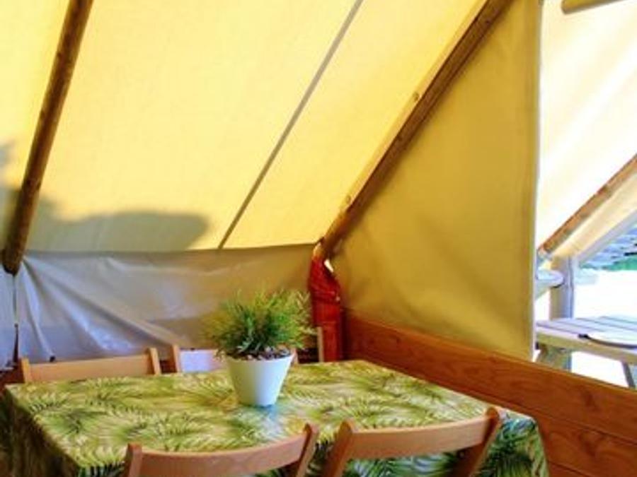 Tente en toile et en bois 5 personnes - ECOLODGE STANDARD sans sanitaires 20 m² 2