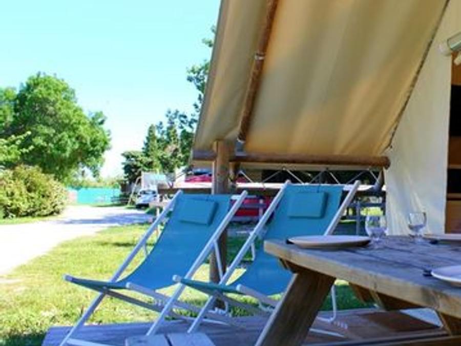 Tente en toile et en bois 5 personnes - ECOLODGE STANDARD sans sanitaires 20 m² 1