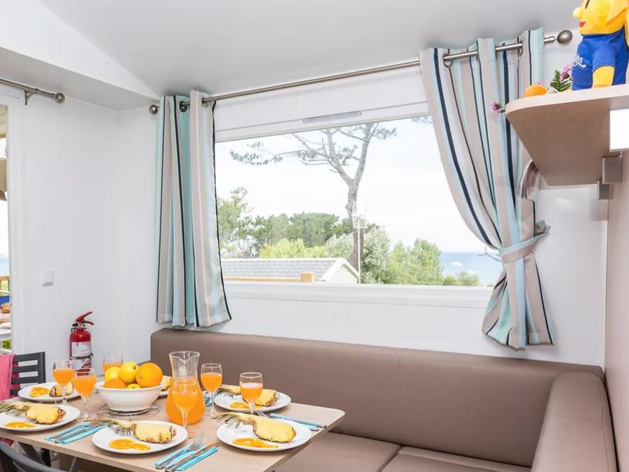 Mobilhome 6 personnes - Premium 32m² - 3 chambres + TV + lave-vaisselle + Terrasse + draps + serviettes 2