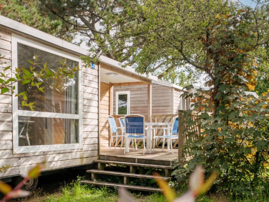 Mobilhome 4 personnes - Standard Bois 24m² - 2 chambres + TV + Terrasse intégrée 7m² 1