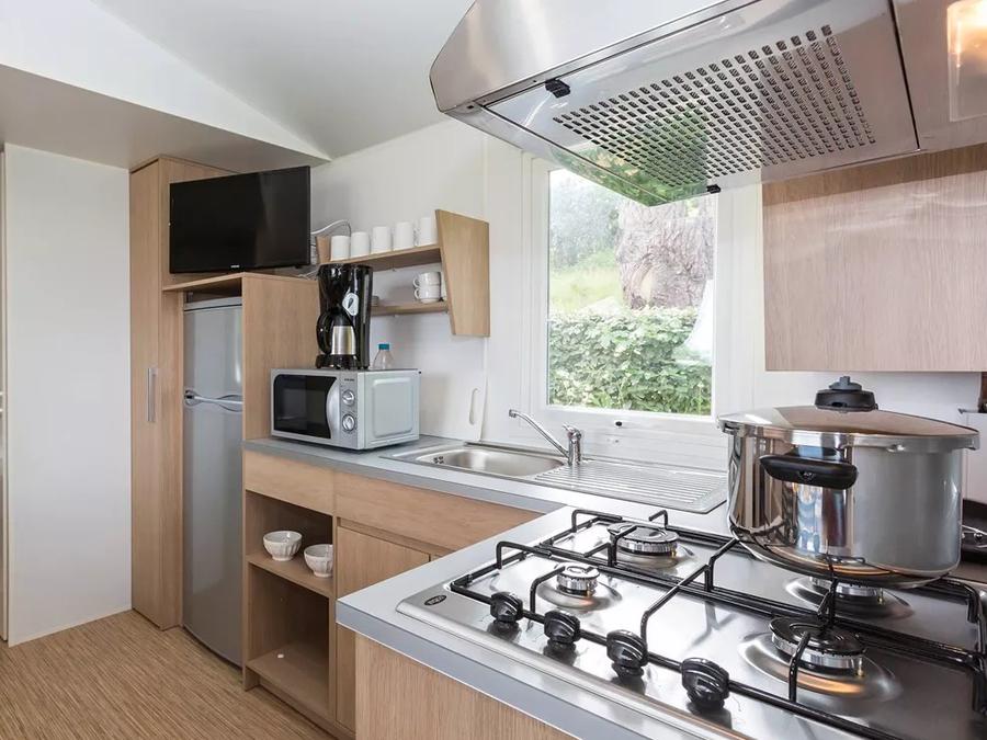 Mobilhome 6 personnes - Mobil-home Standard 28m² - 3 chambres + TV + Terrasse 6 pers. 5