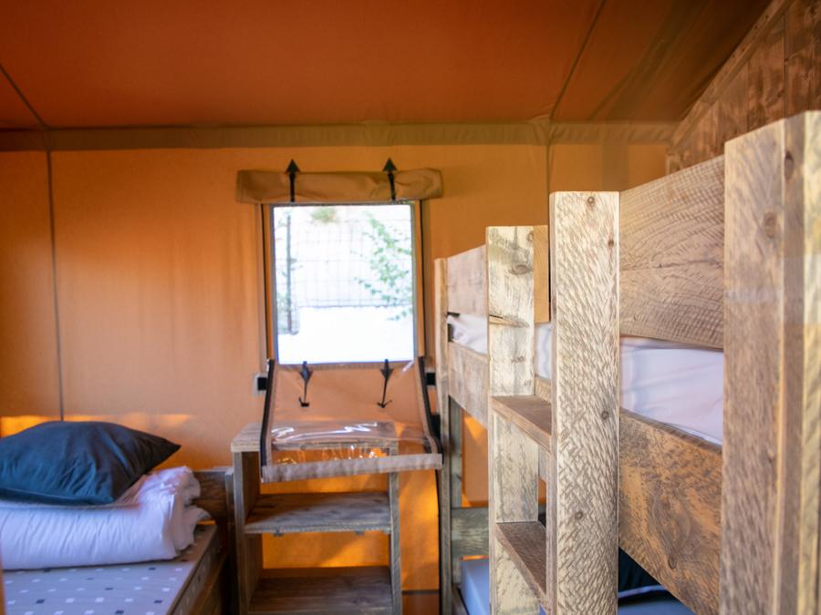 Tente en toile et en bois 5 personnes - VARADERO 2 chambres - 50 m2 5