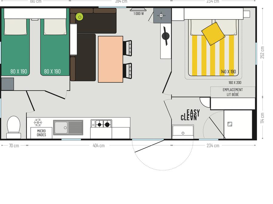 Mobilhome 4 personnes - Confort 4