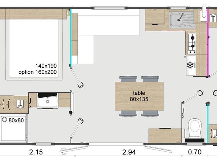 Mobilhome 6 personnes - Lodge Premium 32 m² 7